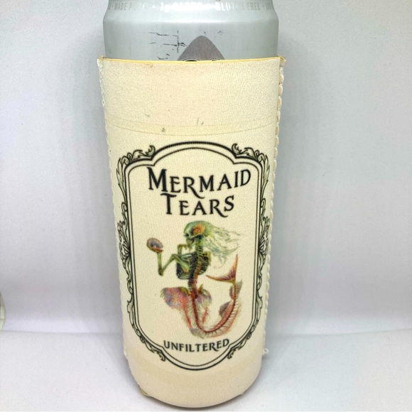 Ocean Whispers: Mermaid Tears Apothecary 12 oz. Neoprene Slim Can Cooler - Picture 1 of 3